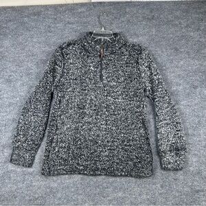 Weatherproof Vintage S Gray Sherpa Quarter Zip Fleece Pullover Unisex